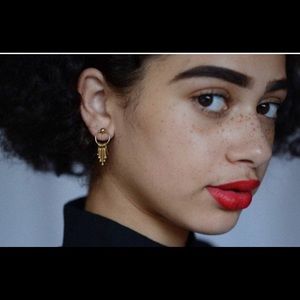 Gold statement earrings